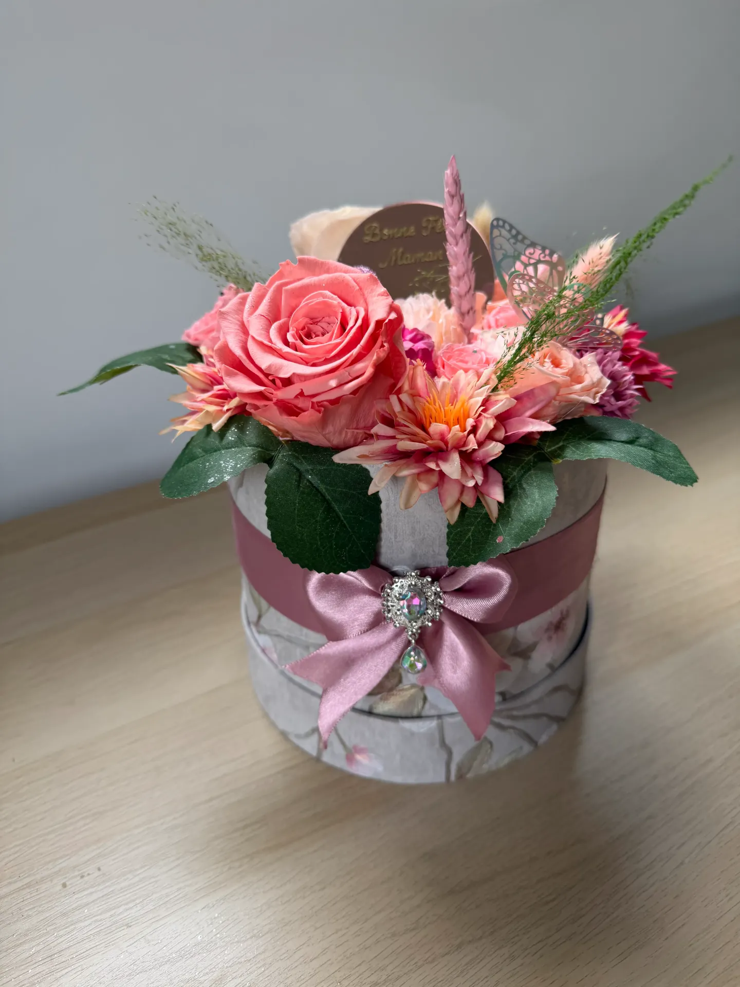 Pot Fleur artificielle personnalisé L